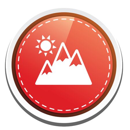 sun mountains  iconのイラスト素材