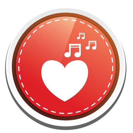 heart music iconのイラスト素材