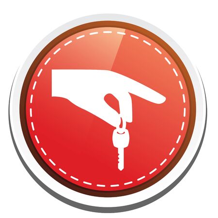 key hand iconのイラスト素材