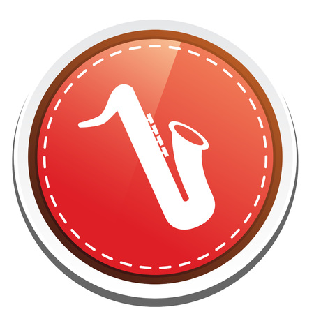 saxophone iconのイラスト素材