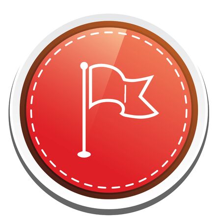 Flag pointer buttonのイラスト素材