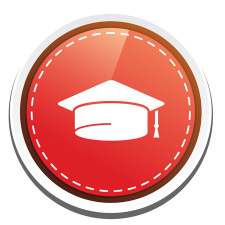 graduation hat iconのイラスト素材