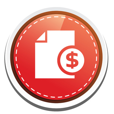dollar document iconのイラスト素材