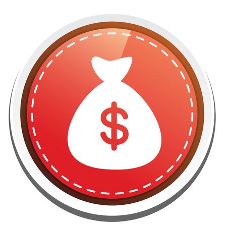 dollar money bag  iconのイラスト素材