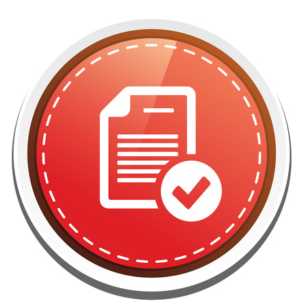 document with Check mark sign iconのイラスト素材