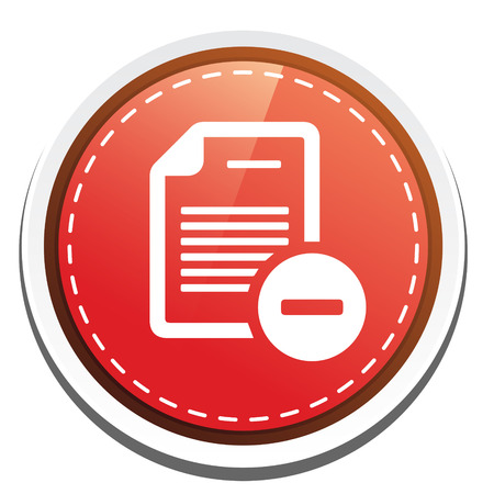 document with minus sign iconのイラスト素材