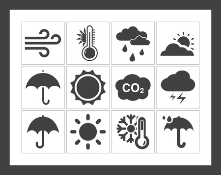 Weather iconsのイラスト素材