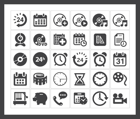 Time iconsのイラスト素材