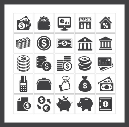Investment iconsのイラスト素材