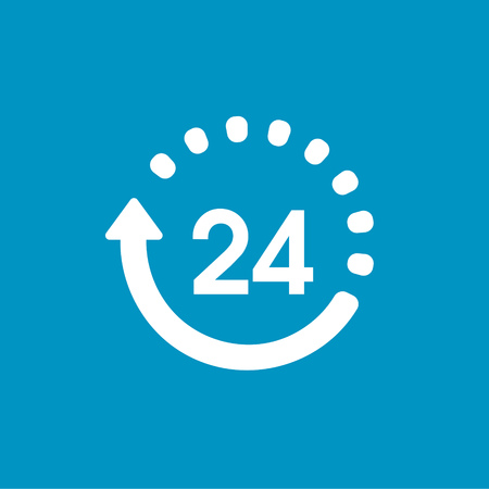 24/7 service iconのイラスト素材