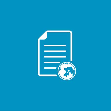 document with earth iconのイラスト素材