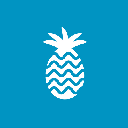 pineapple iconのイラスト素材