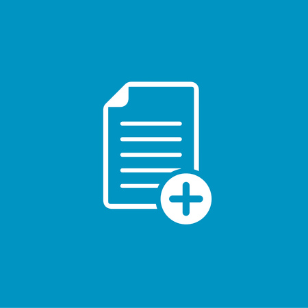 document with plus sign iconのイラスト素材