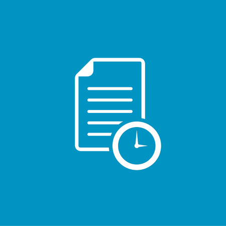 document with Clock sign iconのイラスト素材
