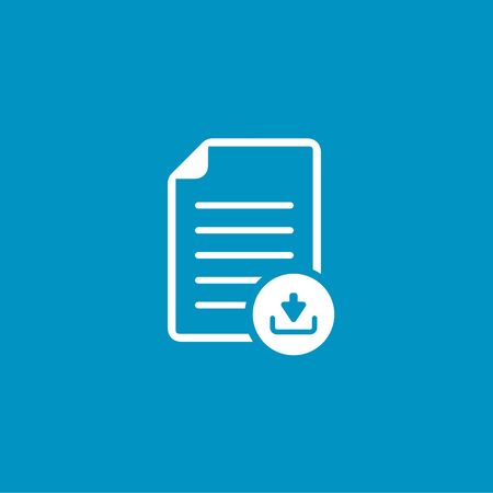 document with download sign iconのイラスト素材