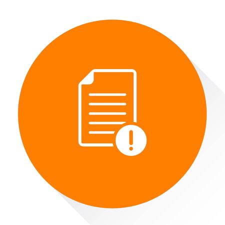 document with exclamation mark iconのイラスト素材