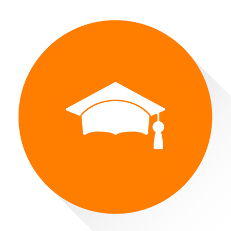 college graduation cap iconのイラスト素材