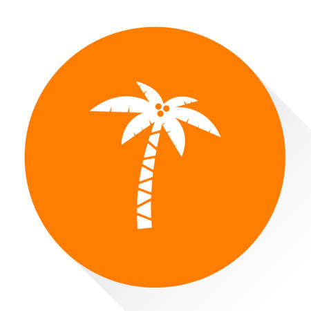 palm tree  buttonのイラスト素材