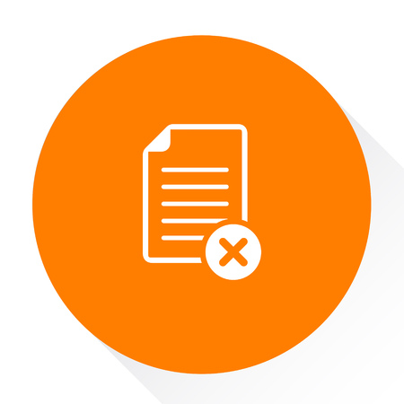 document with Cancel iconのイラスト素材