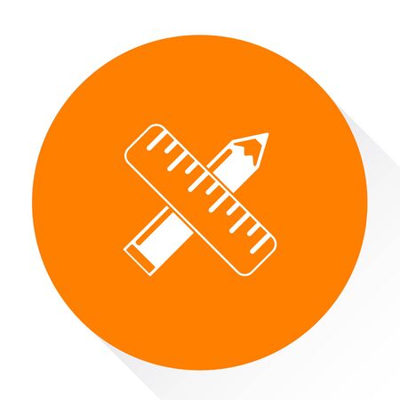 pencil ruler iconのイラスト素材