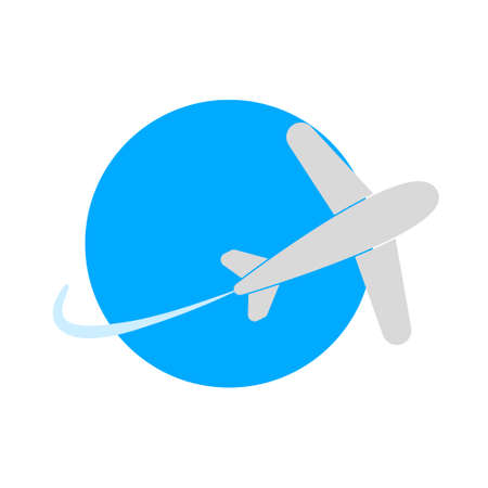 aeroplane symbol isolated, vector airplane, travel icon - airline flight illustrationのイラスト素材