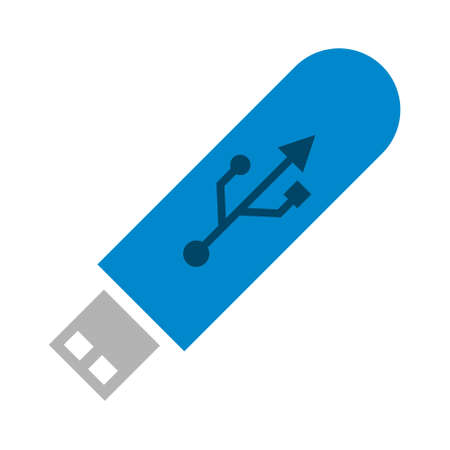 pendrive sign illustration, usb icon - technology connection symbolのイラスト素材