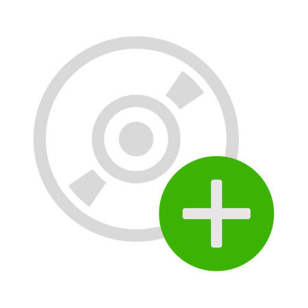 Add dvd - vector cd compact disc illustration, digital data information iconのイラスト素材