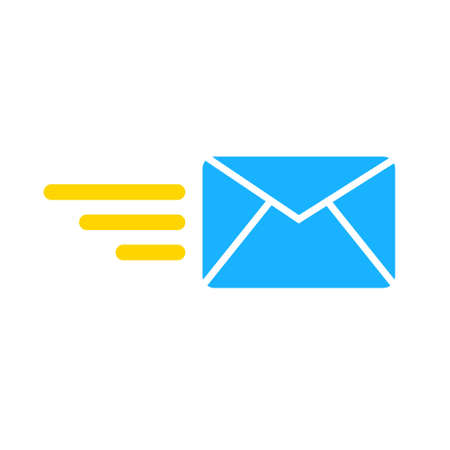 sending mail or message icon, envelope illustration - vector mail symbol, send letter isolatedのイラスト素材