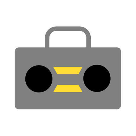 vector cassette player - retro recorder illustration, vintage sound audioのイラスト素材