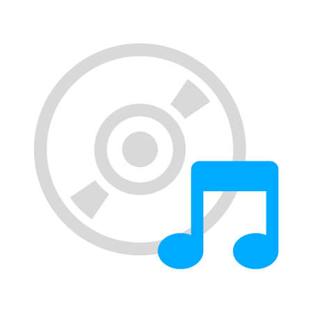 music note dvd button - media or music player - multimedia iconのイラスト素材