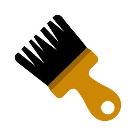 Paint brush icon vector, solid logo illustration, Paint brush pictogram isolated on whiteのイラスト素材