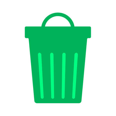 trashcan icon, vector trash bin - basket illustration - garbage basket symbolのイラスト素材