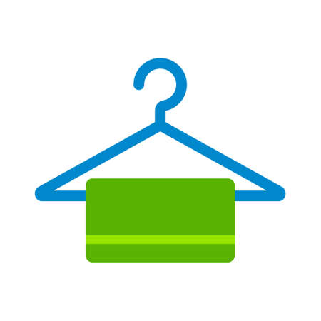 vector towel illustration isolated - bathroom sign symbolのイラスト素材