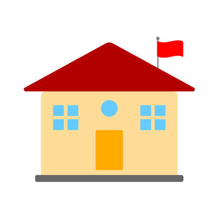 home icon, vector real estate house, residential symbolのイラスト素材
