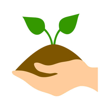 vector green ecology sign, green environment illustration symbol - eco iconのイラスト素材