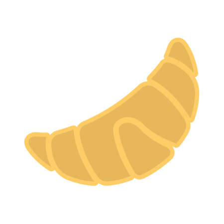 vector croissant illustration, breakfast icon - pastry symbol isolatedのイラスト素材