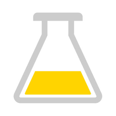 vector science Lab flask - chemical laboratory, chemistry research - medical test iconsのイラスト素材