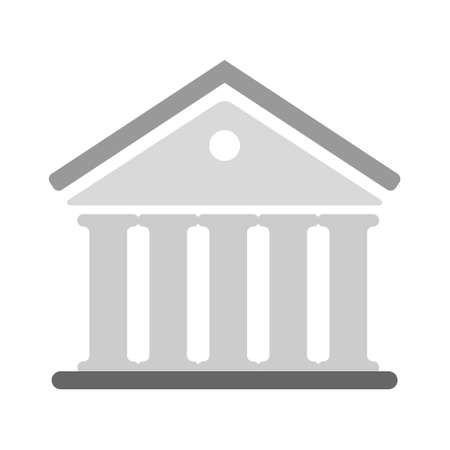 Bank building isolated on white background. Vector Bank illustration. Flat style Bank iconのイラスト素材