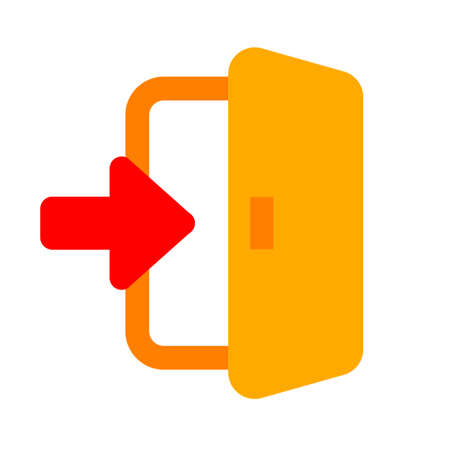 emergency exit sign, exit door icon, exit strategy - door entranceのイラスト素材