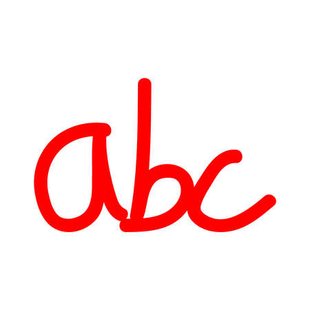 ABC blocks flat icon. Alphabet cubes with A,B,C letters in flatのイラスト素材