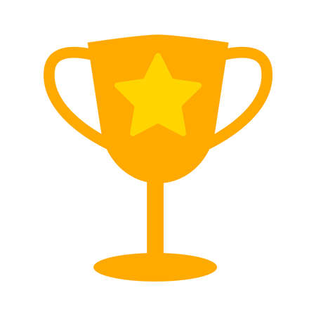 gold cup trophy Icon - cup prize icon - winner icon - award first place iconのイラスト素材