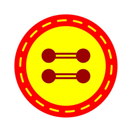 vector clothes button illustration - cloth sewing symbol, fashion icon - textile