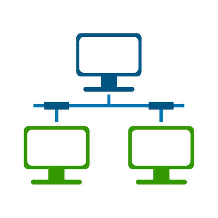 Network Icons, Communication icons set - social media and web network, computer sign and symbolsのイラスト素材