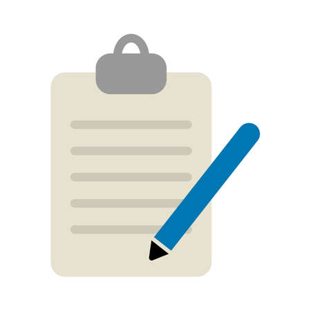 Clipboard with checklist icon. Flat illustration of clipboard with checklist icon for webのイラスト素材