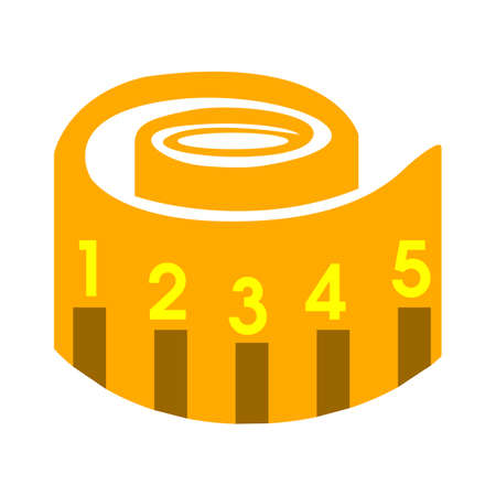 measuring tape icon, weight measurement illustration, scale symbolのイラスト素材