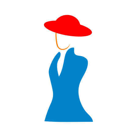 fashion model - vector elegant woman dress illustration, female clothing - beautiful lady style isolatedのイラスト素材