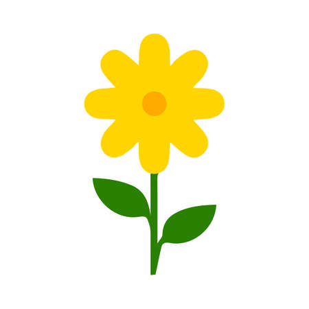 rose - flower icon. flat illustration of flower - vector icon. flower sign symbolのイラスト素材