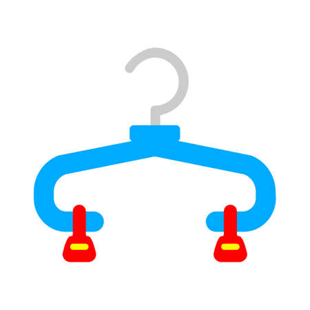 vector clothes hanger - fashion illustration object, store clothes symbolのイラスト素材