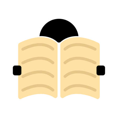 reading Book book - vector icon, library illustration, education symbolのイラスト素材