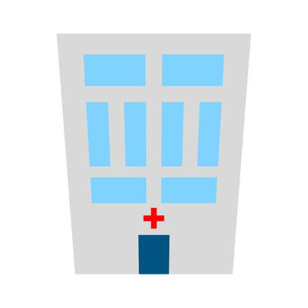 hospital icon. flat illustration of hospital vector icon. hospital sign symbolのイラスト素材